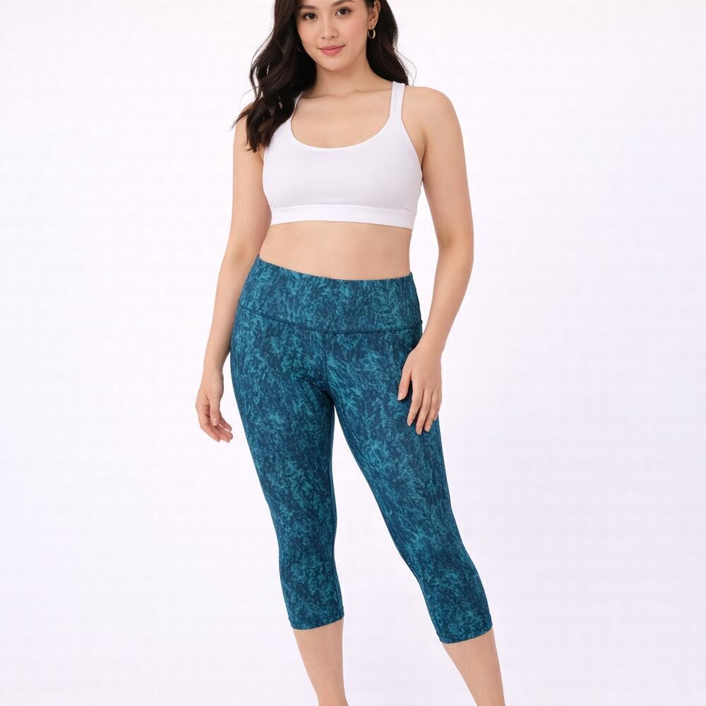 Patagonia Centered Crops Leggings XS Forestland Epic Blue Athletic Yoga